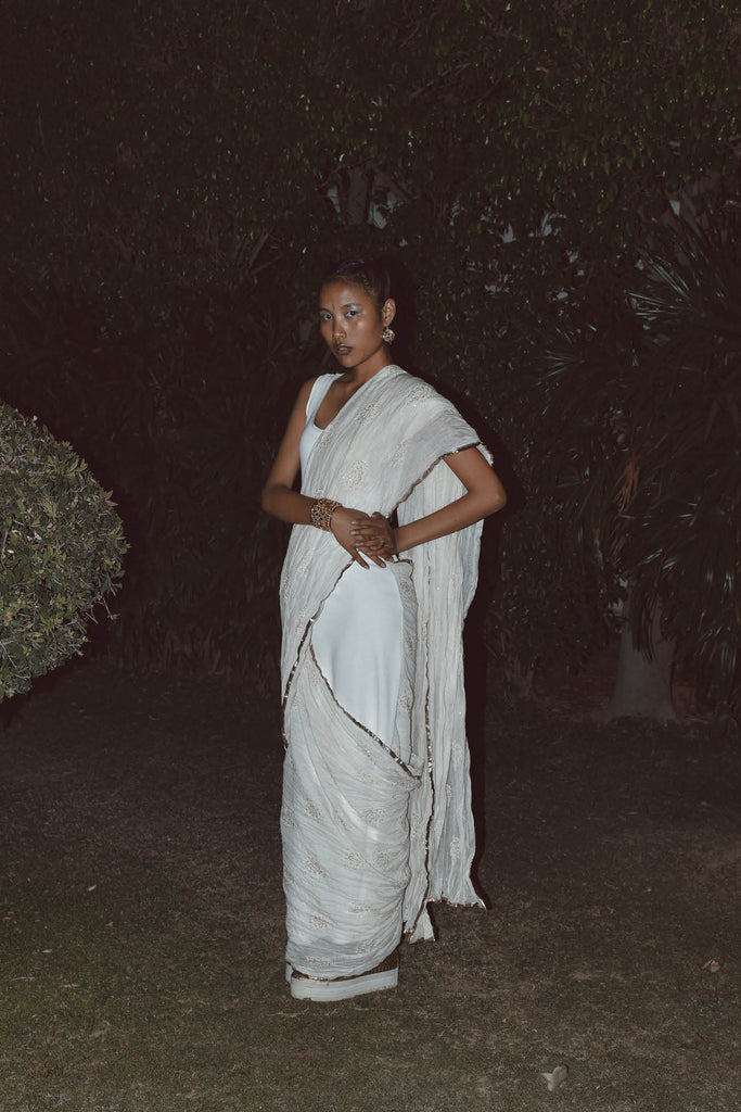 Nava Embroidered Sari Dress Nava Embroidered Sari Dress