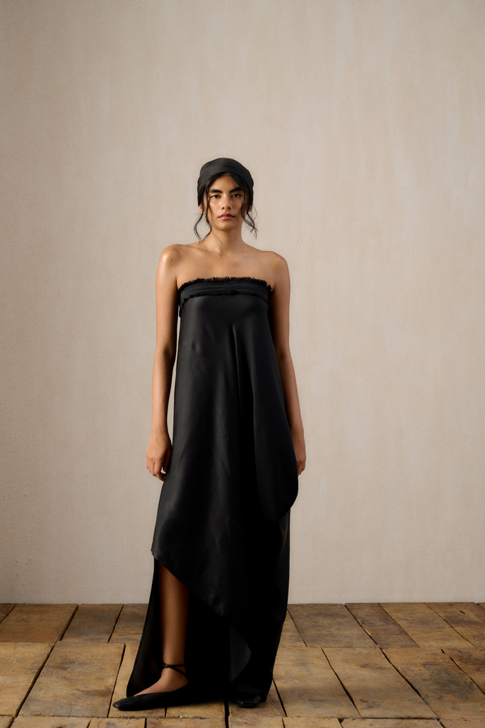 Lila Silk Tie Up Dress