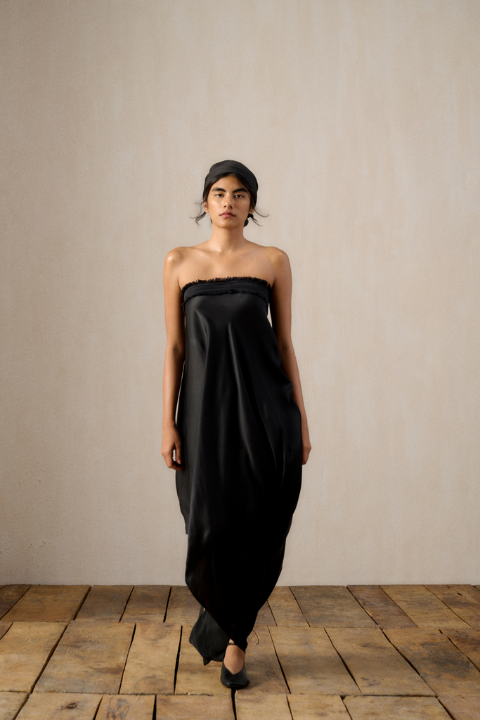 Lila Silk Tie Up Dress