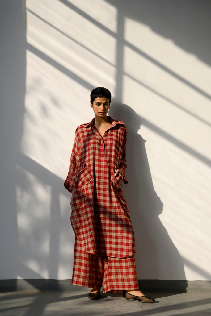 Koh Pashmina Wool Kurta Set