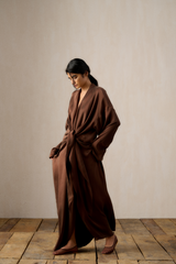 Allana Silk Long Robe Dress