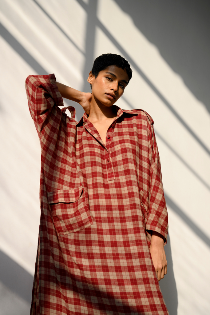 Koh Pashmina Wool Kurta Set