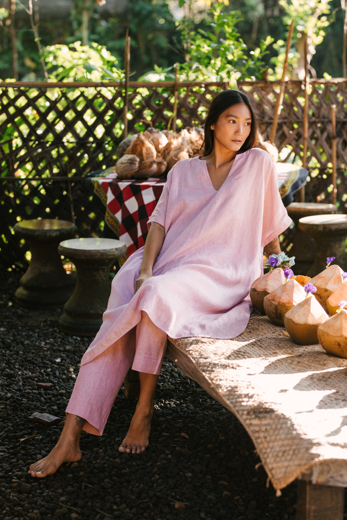 Kosho Linen Kaftan Set