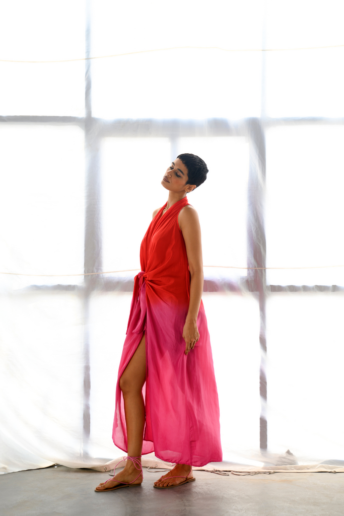 Solana Silk Ombre Dress
