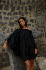 Farishta Appliqué Silk Dress