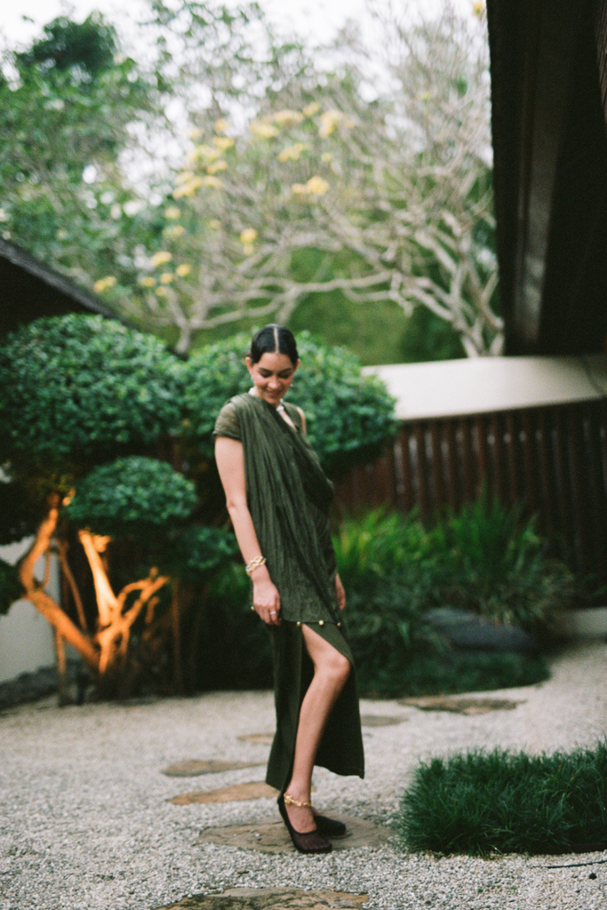 Nava Pleated Sari Dress