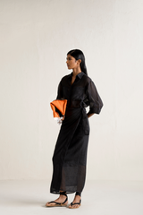Bindu Linen Wrap Skirt