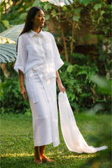 Bindu Linen Wrap Skirt