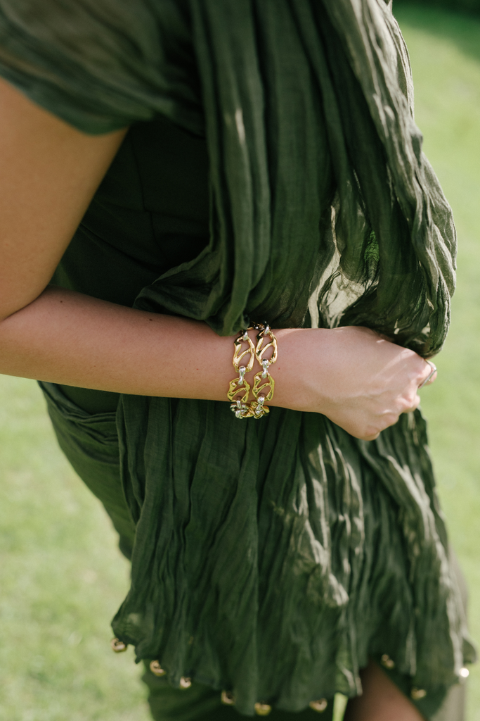 Nava Pleated Sari Dress