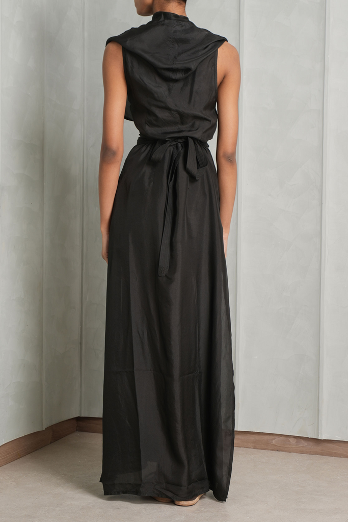 Kamya Silk Hooded Wrap Dress