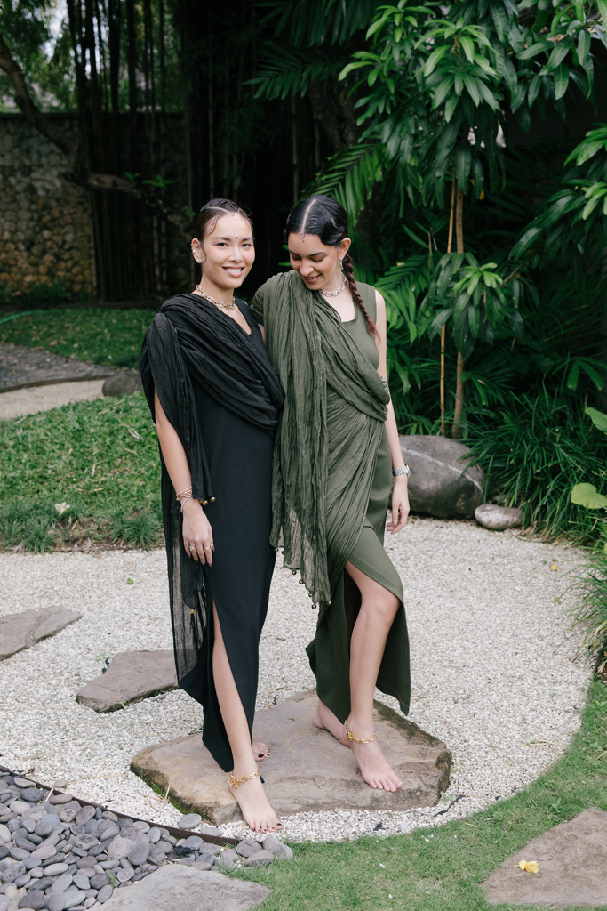 Nava Pleated Sari Dress