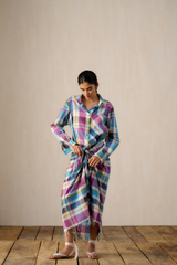 Vani Madras Check Sarong Dress