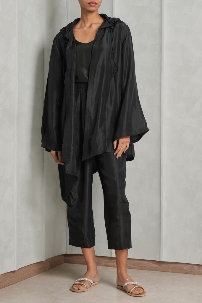 Indrani Silk Hooded Set