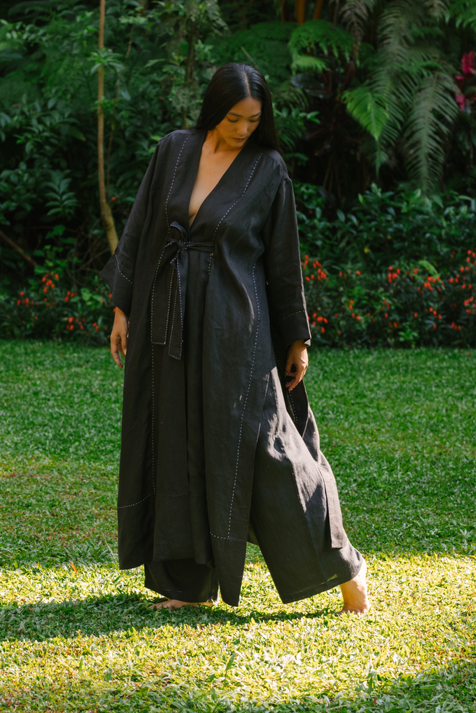 Sui Unisex Linen Coat