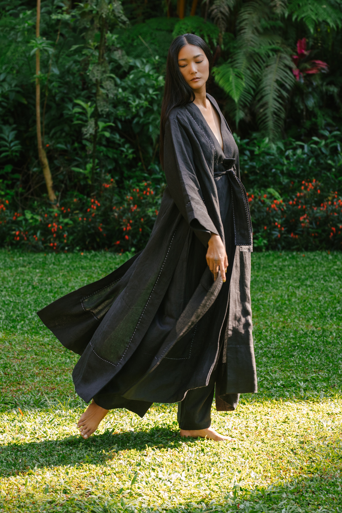 Sui Unisex Linen Coat