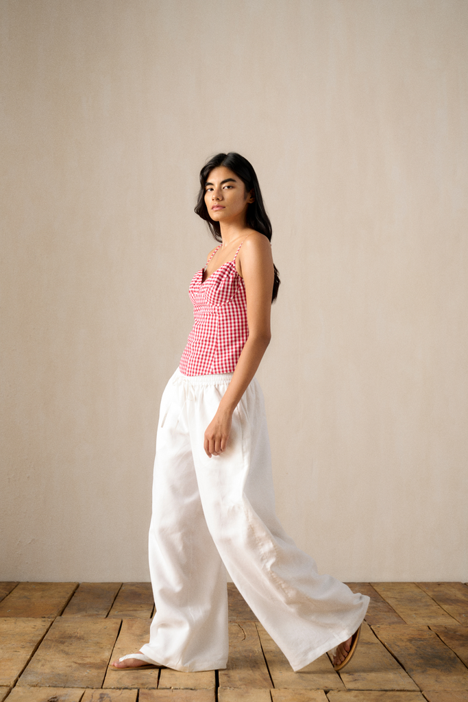 Aaliya Madras Check Corset Top