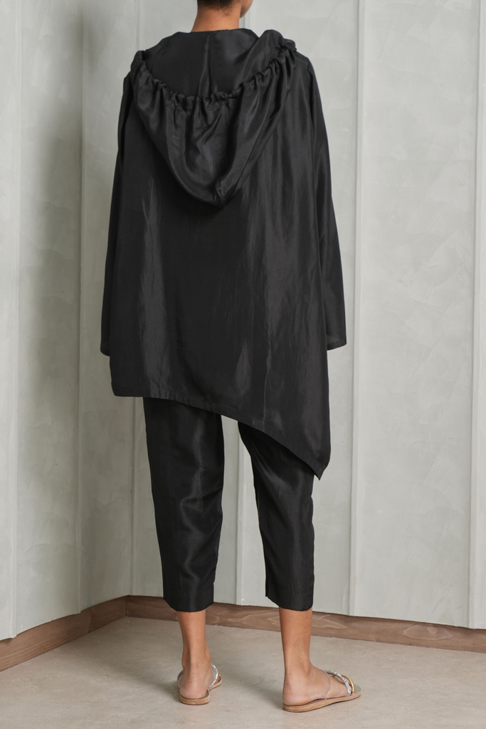 Indrani Silk Hooded Set