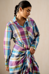 Vani Madras Check Sarong Dress