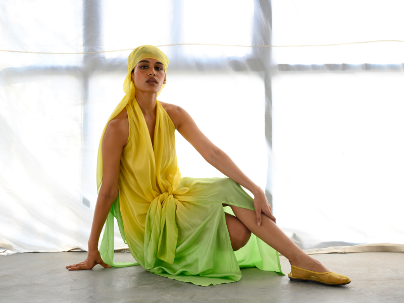 Solana Silk Ombre Dress