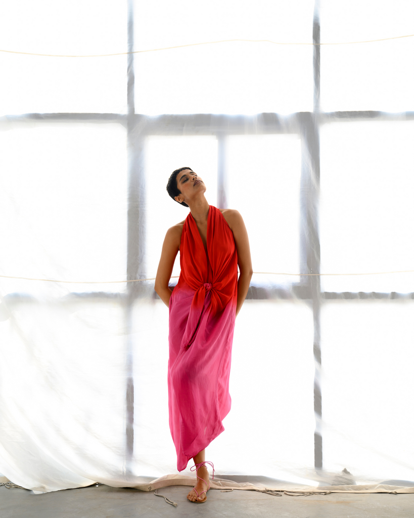 Solana Silk Ombre Dress