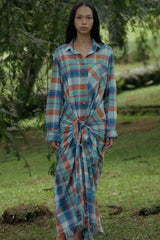 Vani Madras Check Sarong Dress