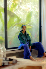 Nira Ocean Silk Kurta Set