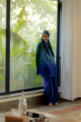Nira Ocean Silk Kurta Set