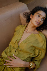Shaya Dip-Dye Silk Sarong Dress
