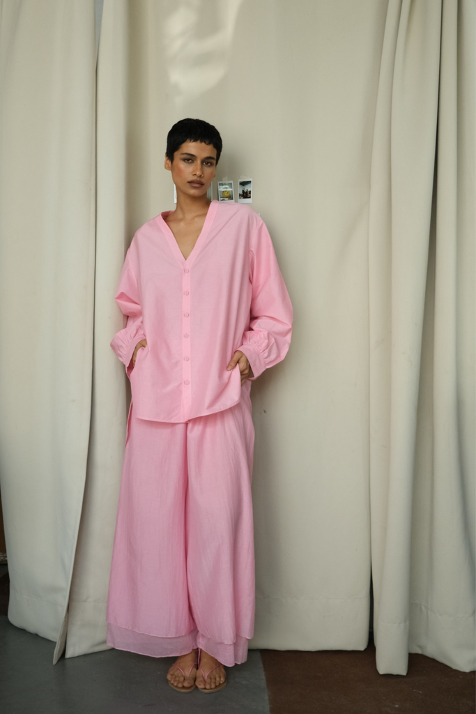 Ushna Cotton Shirt Set