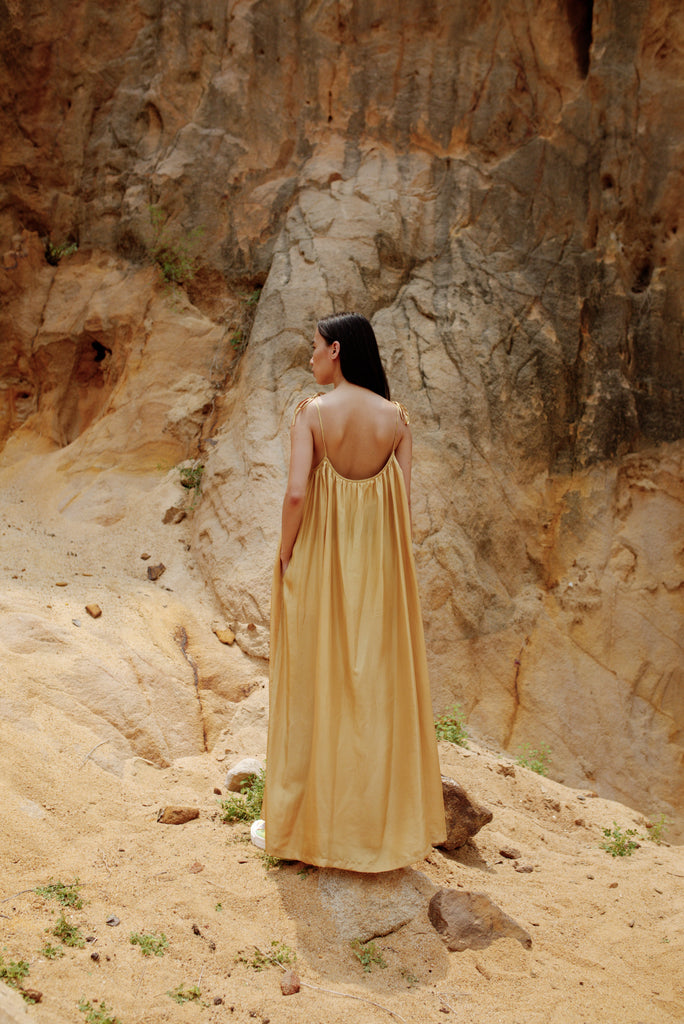Kama Silk Tie-Up Dress