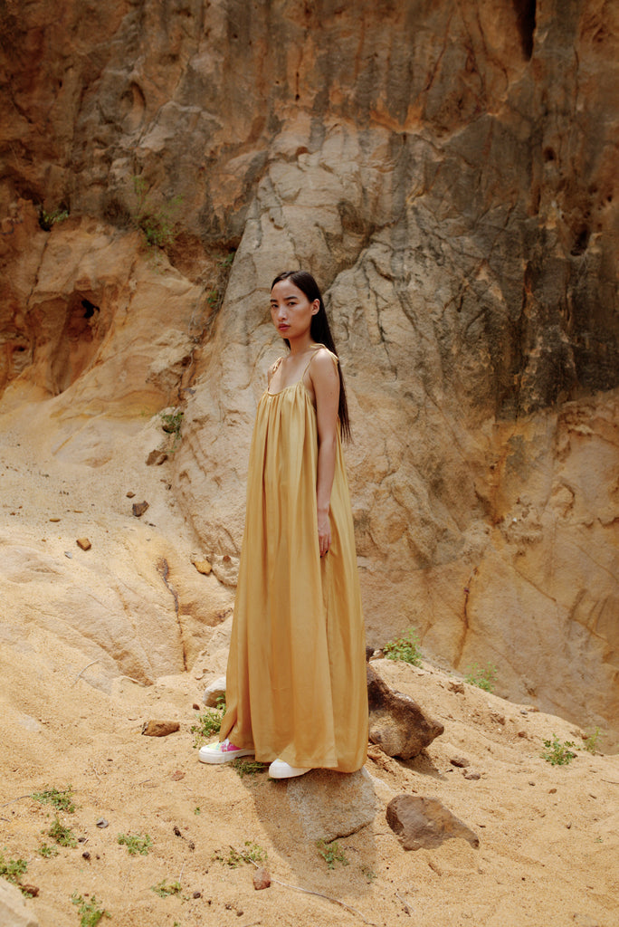 Kama Silk Tie-Up Dress