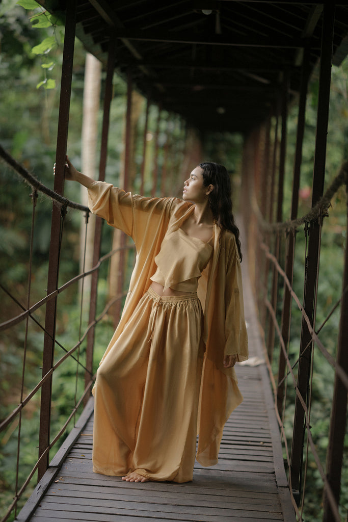 Dhyana Silk Cape Set