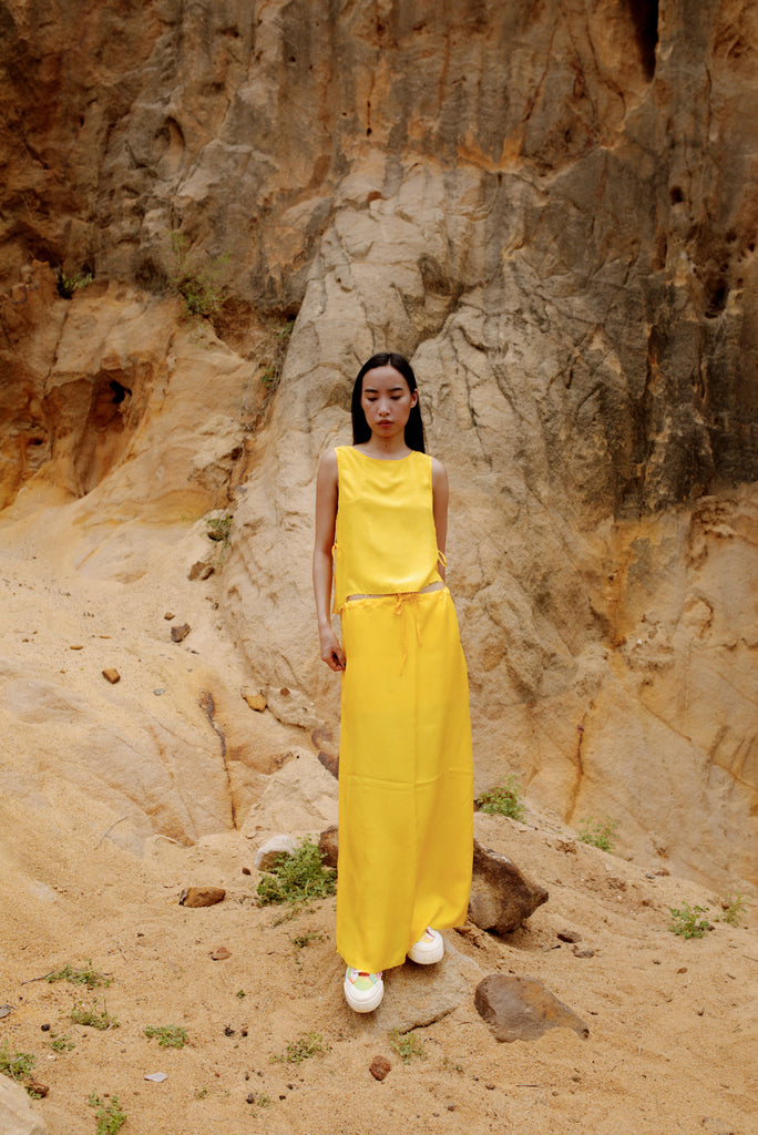 Yukti Silk Tie Blouse and Skirt