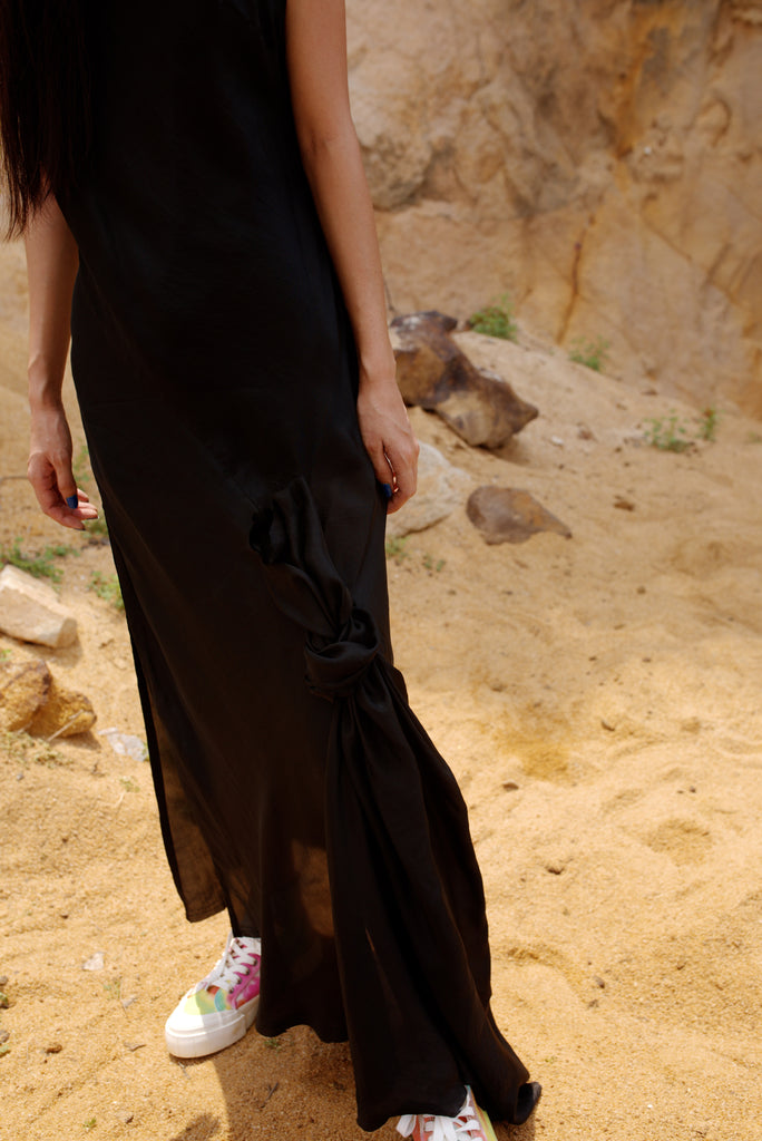 Nalini Silk Knotted Dress