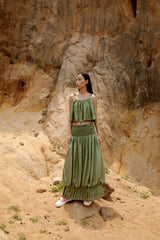 Laya Silk Balloon Skirt Set
