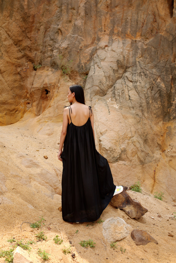 Kama Silk Tie-Up Dress