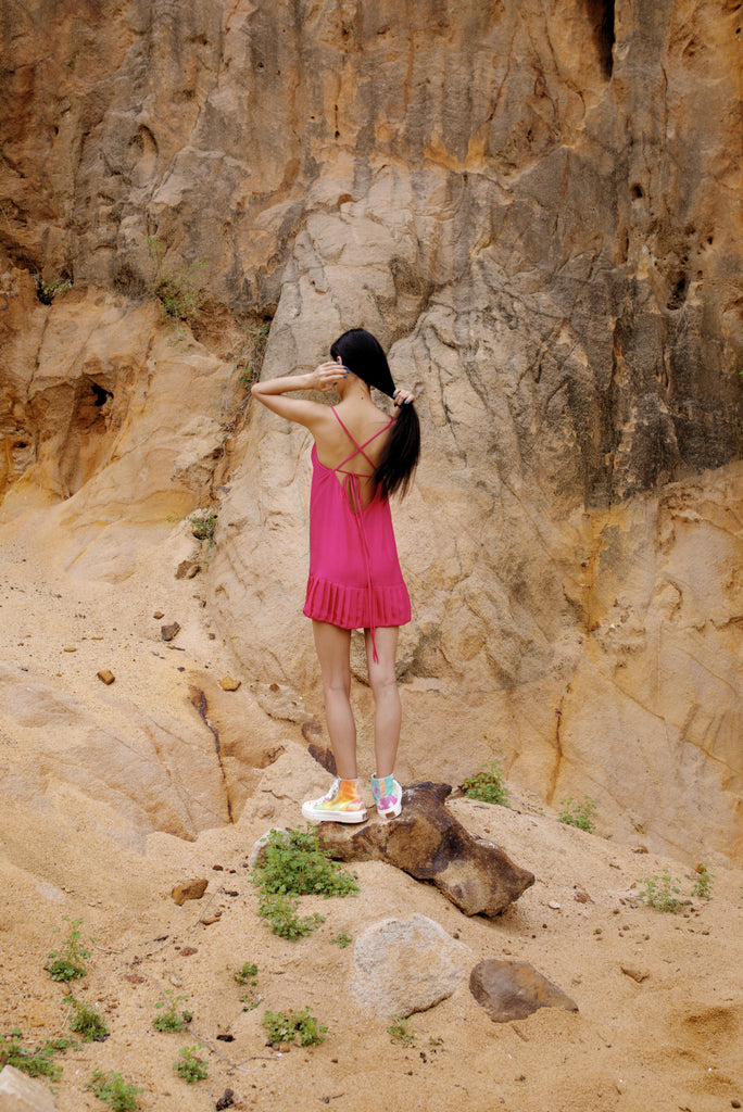 Kanti Silk Backless Slip Dress