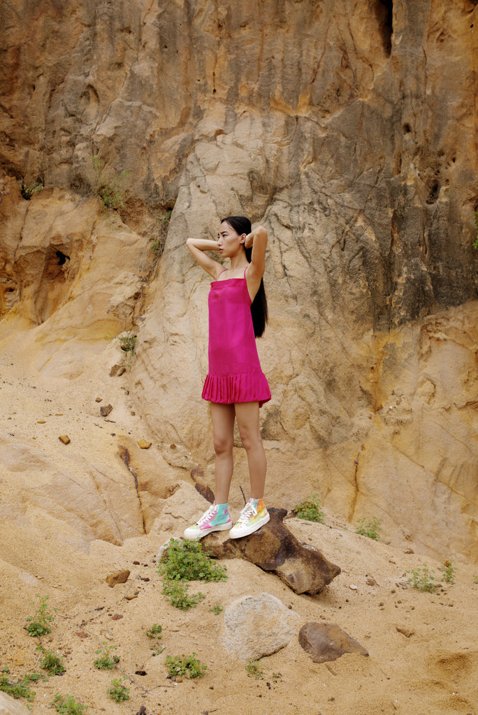 Kanti Silk Backless Slip Dress