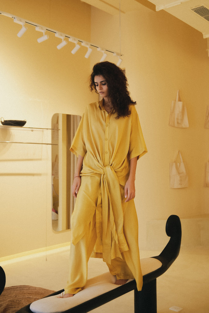 Roha Collection Roha Silk Shirt Set | ituvana