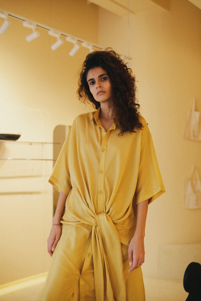 Roha Collection Roha Silk Shirt Set | ituvana