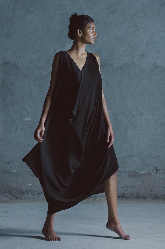 Avasa Silk Drape Dress