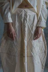 Daiva Cotton Applique Skirt Set