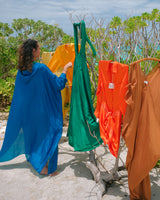 Viso Silk Hooded Kaftan