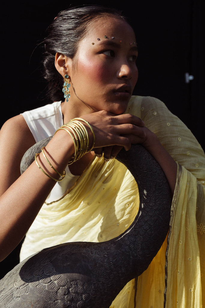 Nava Shaded Sari Dress