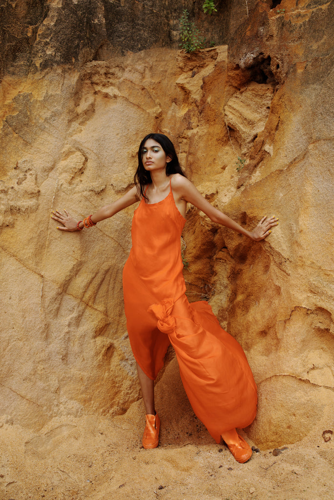 Nalini Silk Knotted Dress