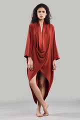 Amala Silk Cape Dress