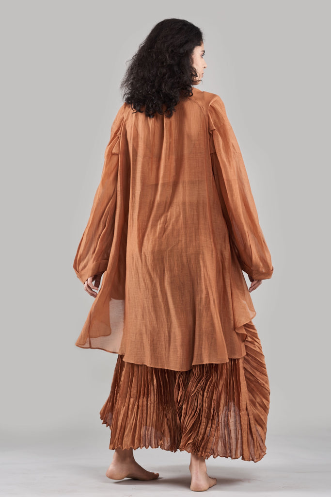 Chahel Chanderi Wrinkle Skirt and Jacket