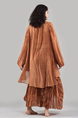 Chahel Chanderi Wrinkle Skirt and Jacket
