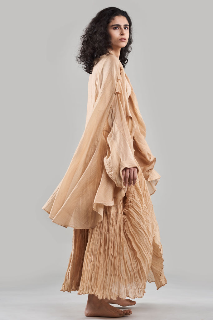 Chahel Chanderi Wrinkle Skirt and Jacket