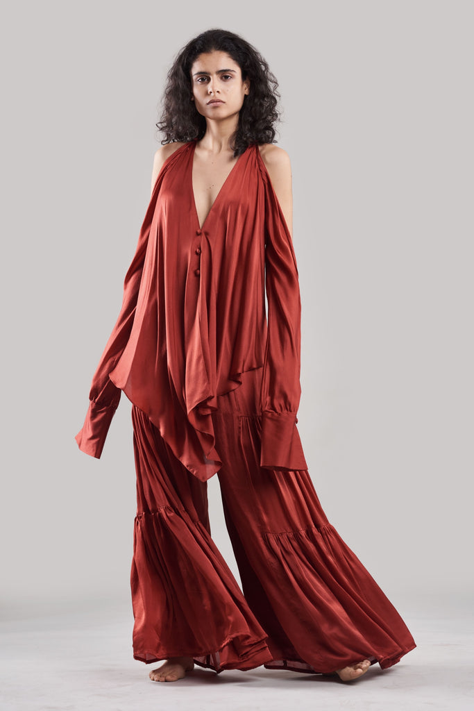 Pakhi Silk Flared Pants with Versatile Top